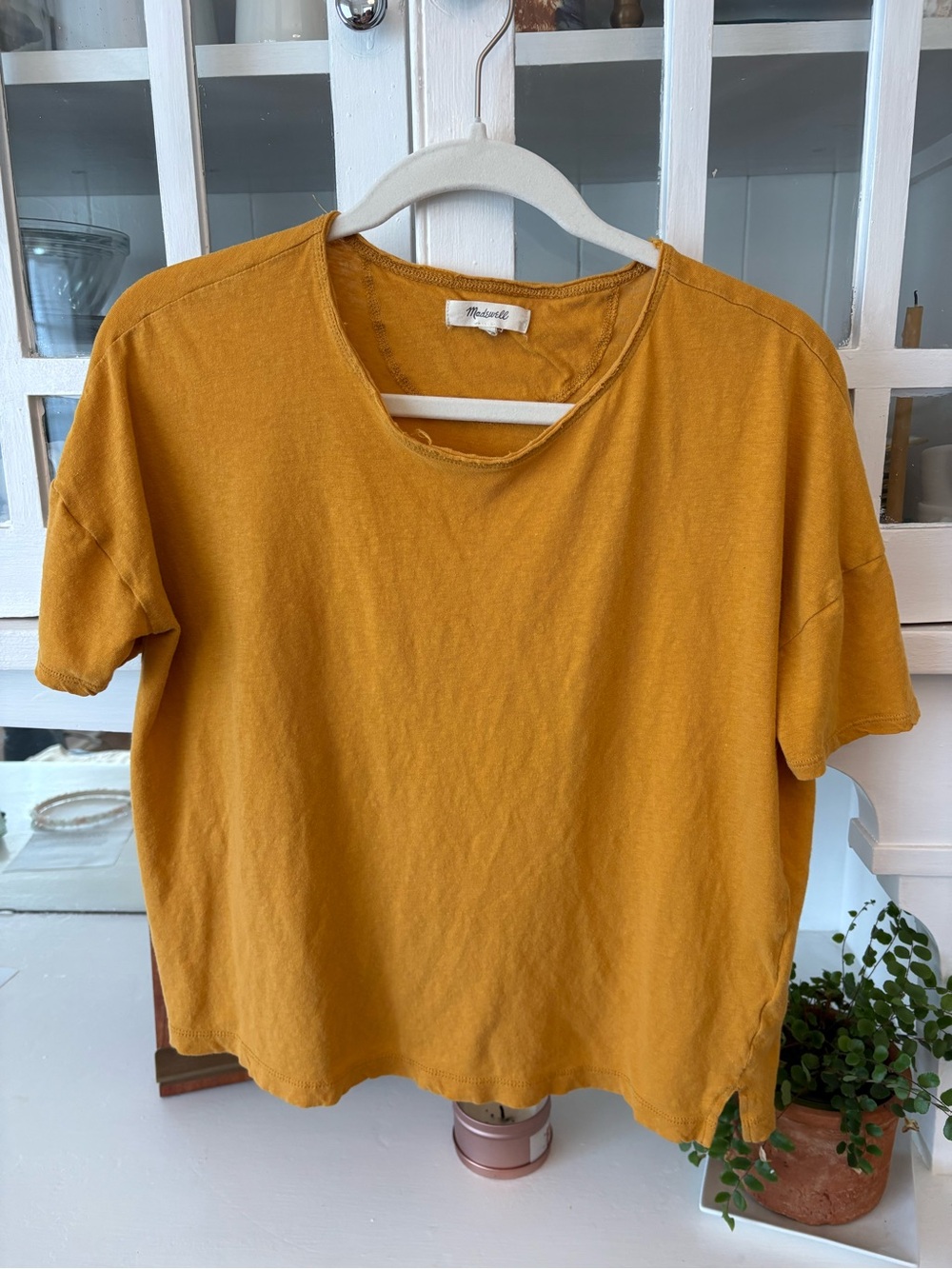 Madewell Ochre Scoop Neck Short-Sleeve Tee
